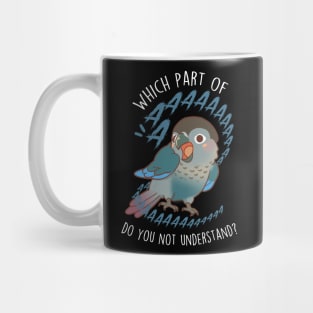 Turquoise Green-cheeked Conure Parrot Aaaa Mug